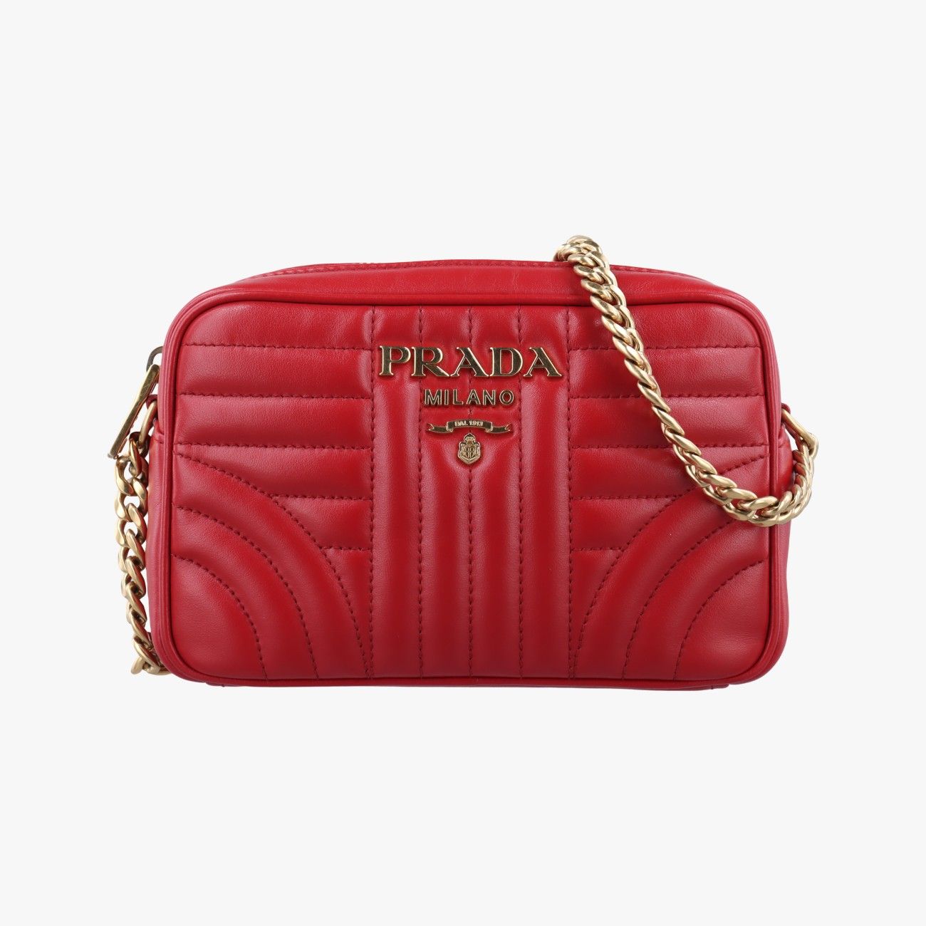 PRADA ショルダーバッグ ダイアグラム　レッド PRADA ショルダーバッグ ダイアグラムレッド