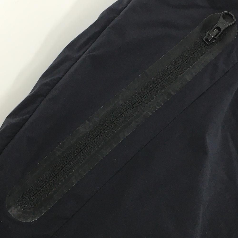 美品】パーリーゲイツ パンツ ネイビー×白 裏起毛 ウエストゴム