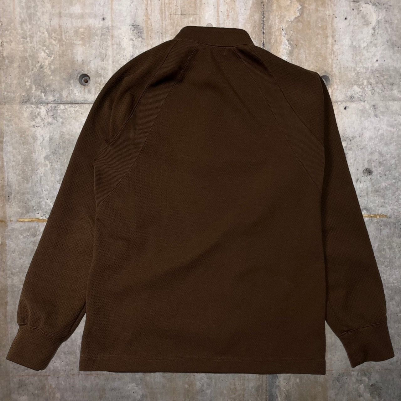 COMME des GARCONS HOMME PLUS(コムデギャルソンオムプリュス) 03AW half zip mesh pullover  shirt/ハーフジッププルオーバー/カットソー 表記消え(S~M程度) ブラウン 03AWカーブ期 - メルカリ