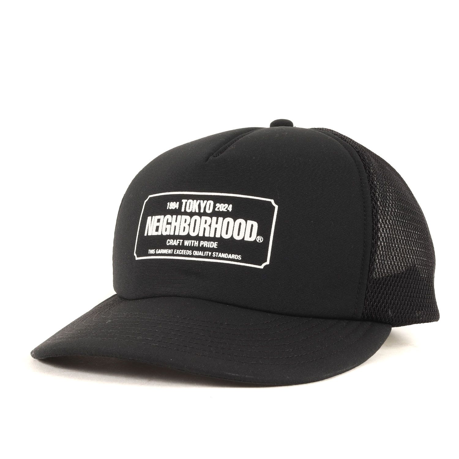 新品 NEIGHBORHOOD ネイバーフッド キャップ 24SS ブランドロゴ メッシュキャップ MESH CAP-2 ブラック 黒 帽子 スナップバック