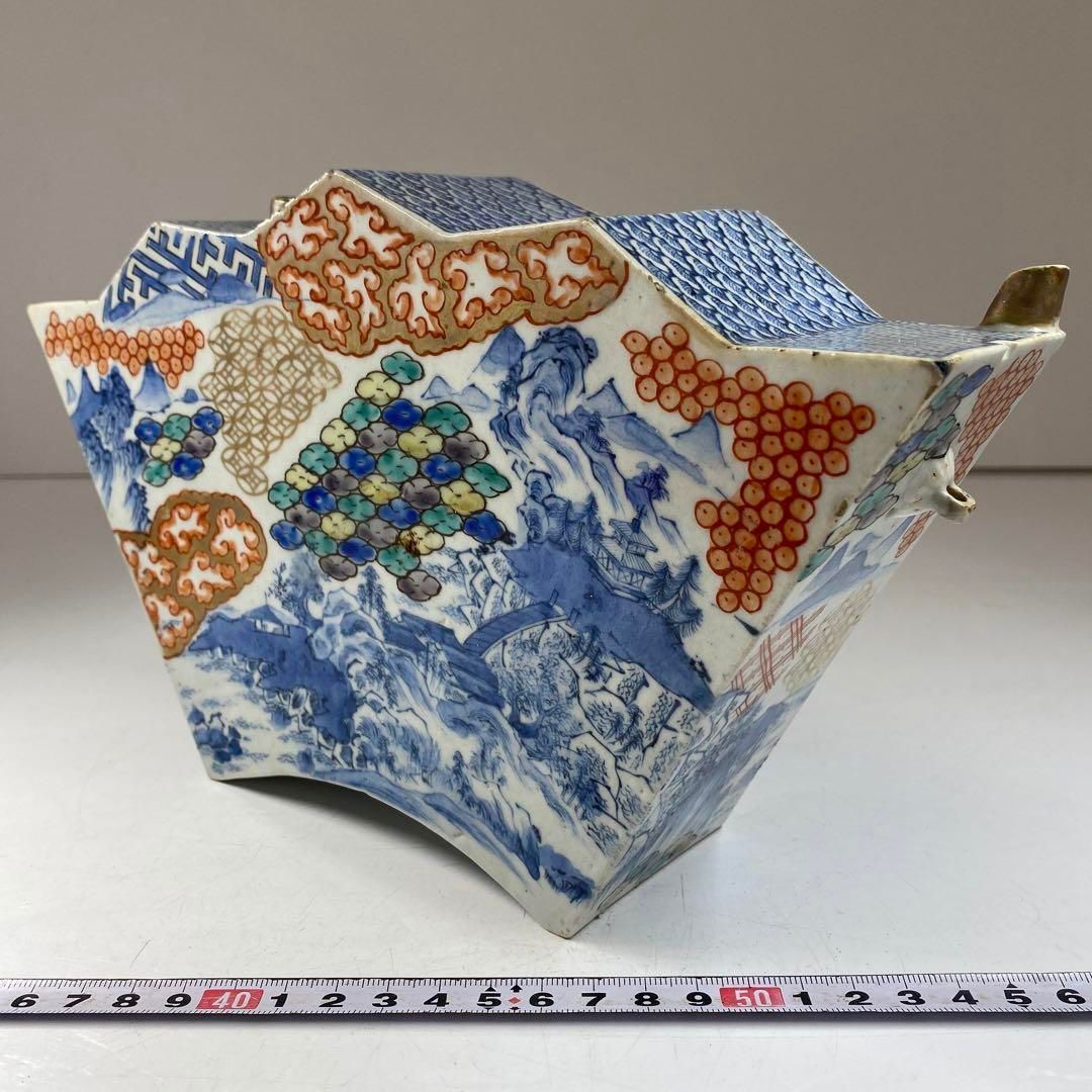 江戸時代 上彩色酒器 時代木 最大幅26㎝ 本Y5-0508 NEXPOTALLINN_EU