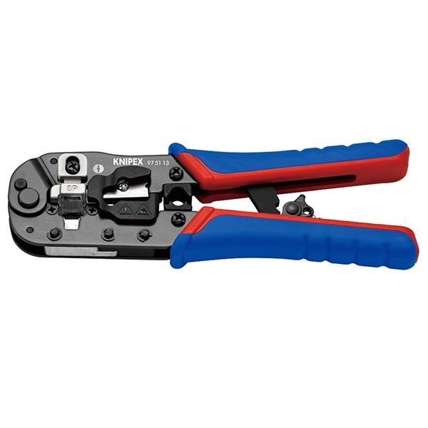 KNIPEX クニペックス ウエスタンプラグ圧着ペンチ 8ピン コンフォート 全長190mm 9751-13