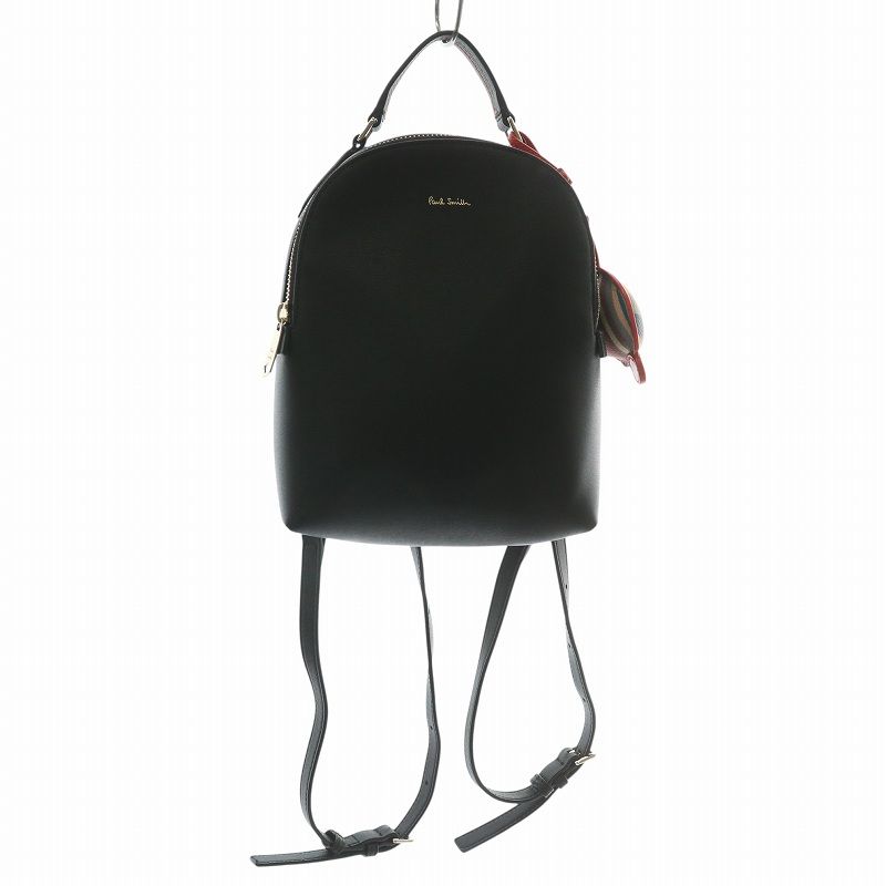 ポールスミス リュッレザー 黒 ポールスミス Paul Smith リュックバッグ （Black