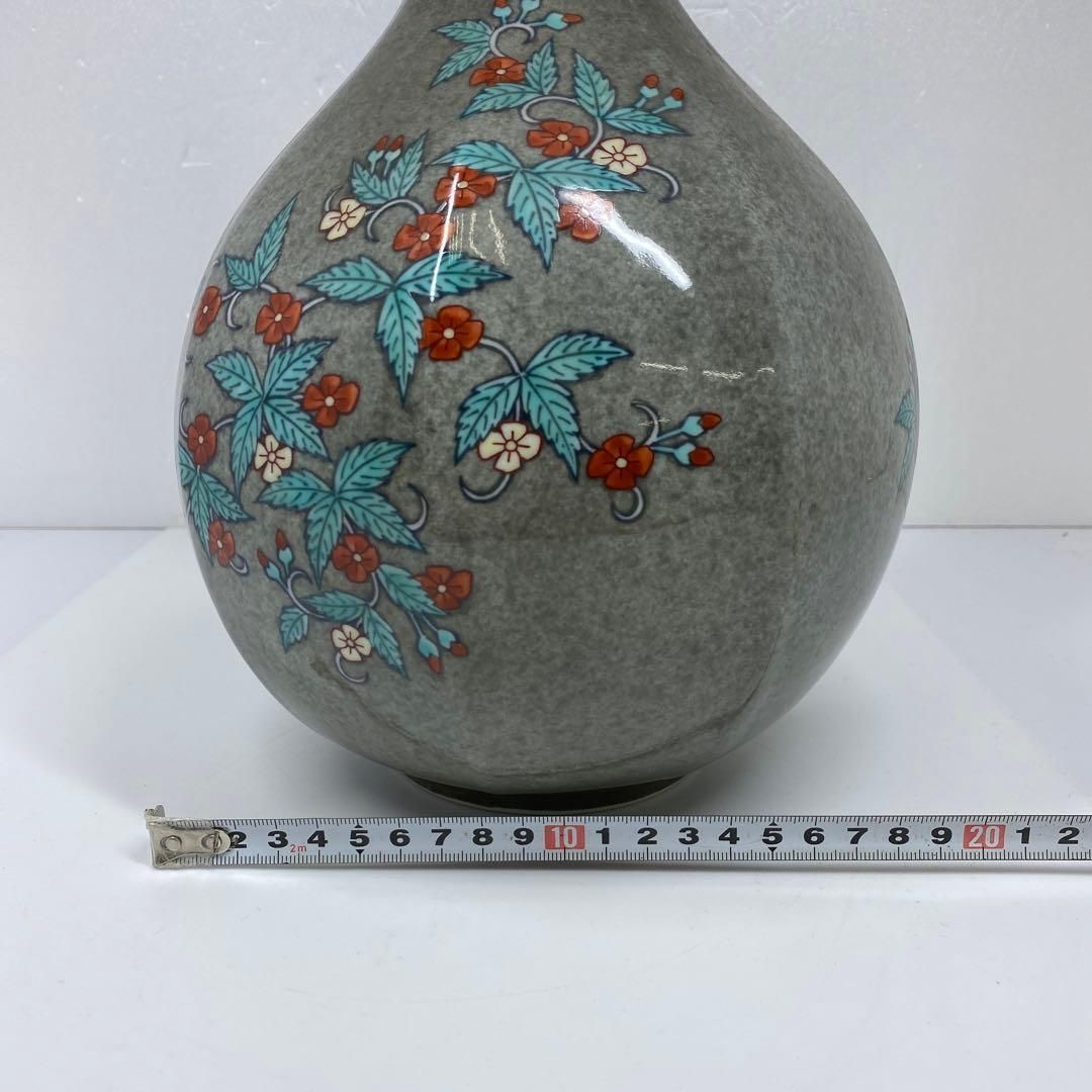 人間国宝 十三代 今泉今右衛門 色鍋島薄墨草花文花瓶 東里6-1128 2F NEXPOTALLINN_EU