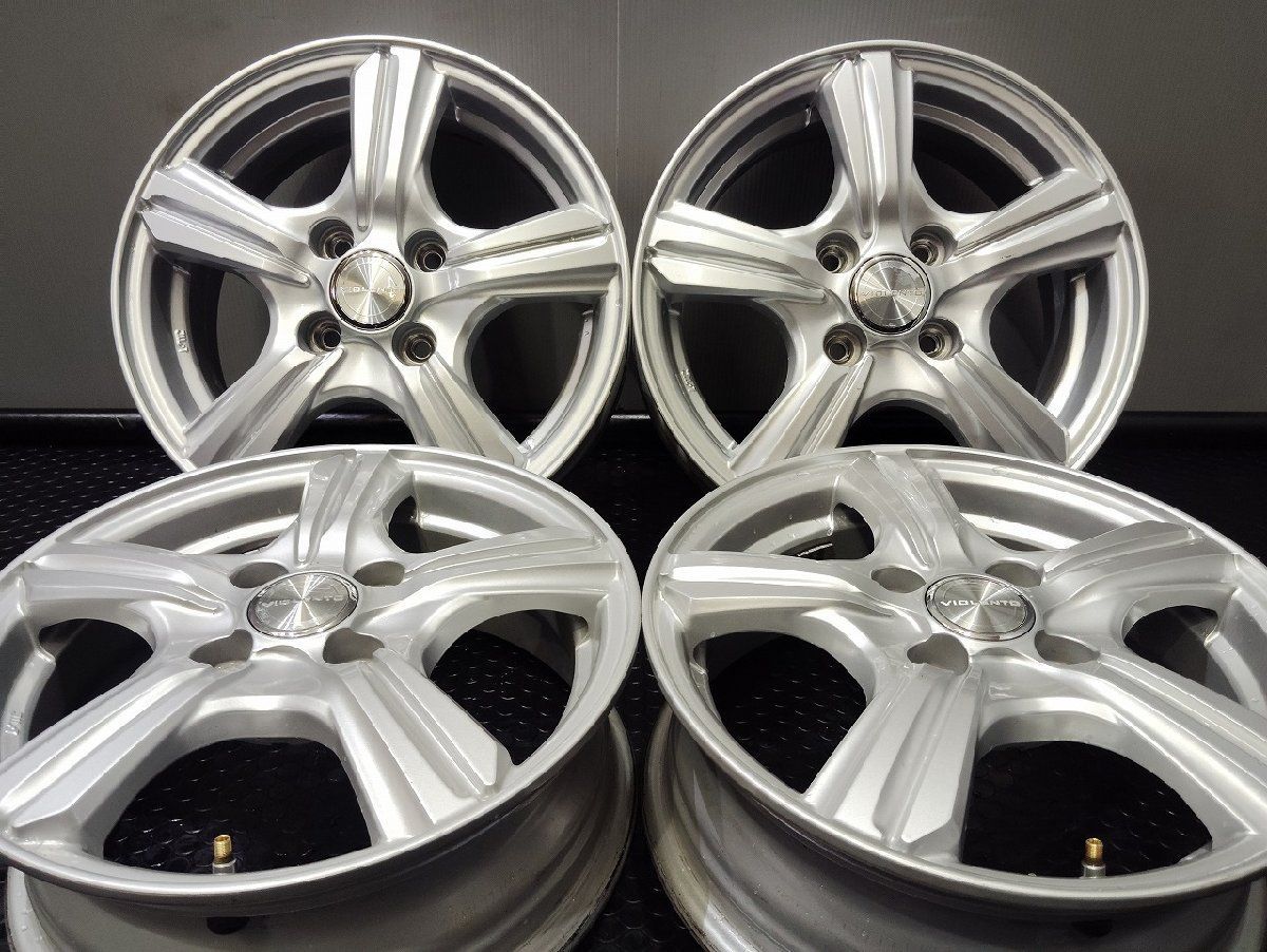 DUNLOP VIOLENTO ヴィオレント 社外ホイール 14インチ 4本 5J4HPCD100 39 ルーミー トール等 VHE575