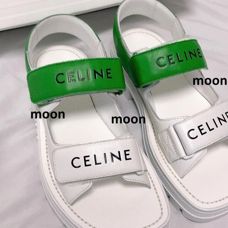 CELINE セリーヌ サンダル レオ ベルクロストラップ ☆送料無料