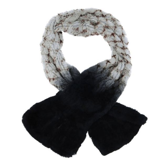 レッキス ラビット ファー マフラー ストール マルチカラー  