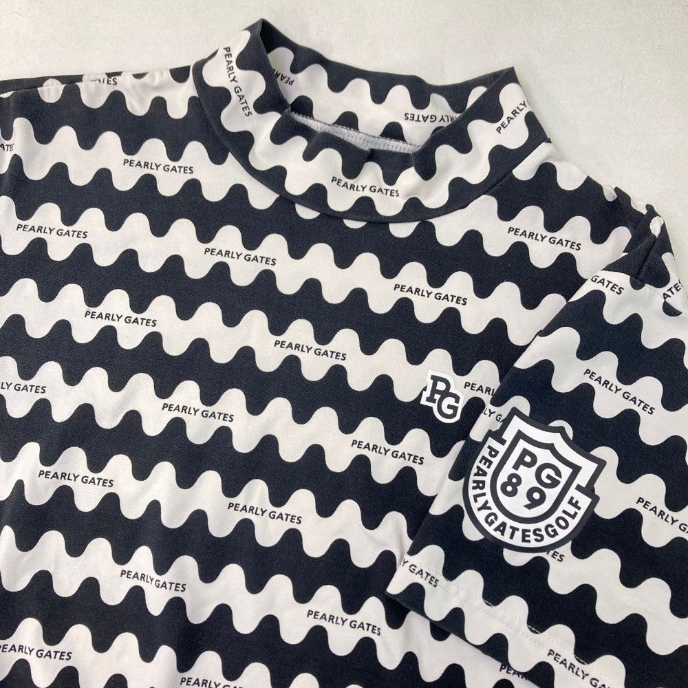 tシャツ Tシャツ 「PEARLY GATES」ナイロンストレッチ ベア天竺メッシュ 長袖Vネックカットソー メンズ PEARLY GATESナイロンストレッチ ベア天竺メッシュ 長袖ハイネック