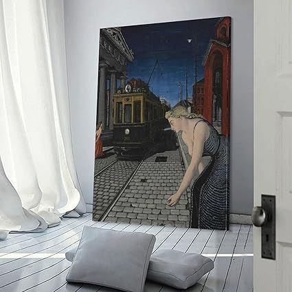 ポール•デルヴォー 鉄道風景の絵画 額入り 複製画（印刷物） 71TBXY74ZdL._UF350,350_QL50_.jpg