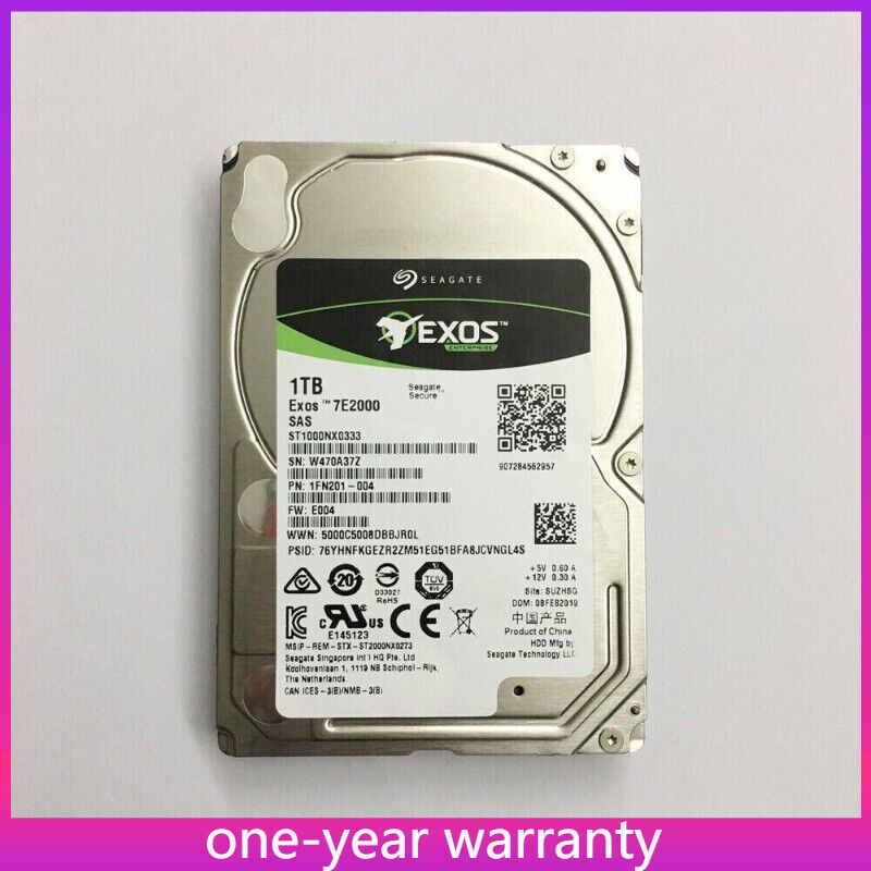 Seagate 1TB EXOS 7E2000 ST1000NX0333 1000GB 7200RPM 12Gbps 2.5 SAS Hard Drive