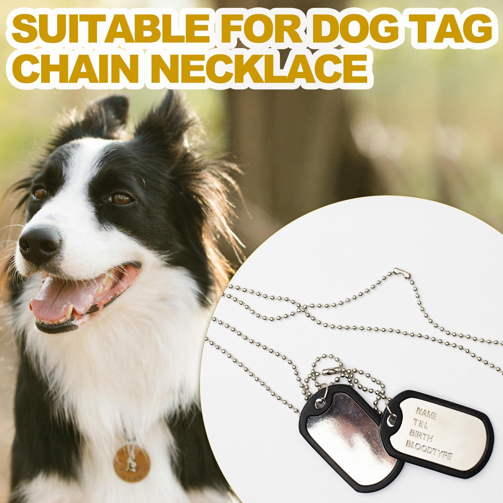 [PATIKIL] 32.81フィートのステンレススチールボールチェーン、20個のコネクター付きの宝石メイキングDIYクラフトハンギングデコレーション用ビーズネックレスチェーン、シルバー