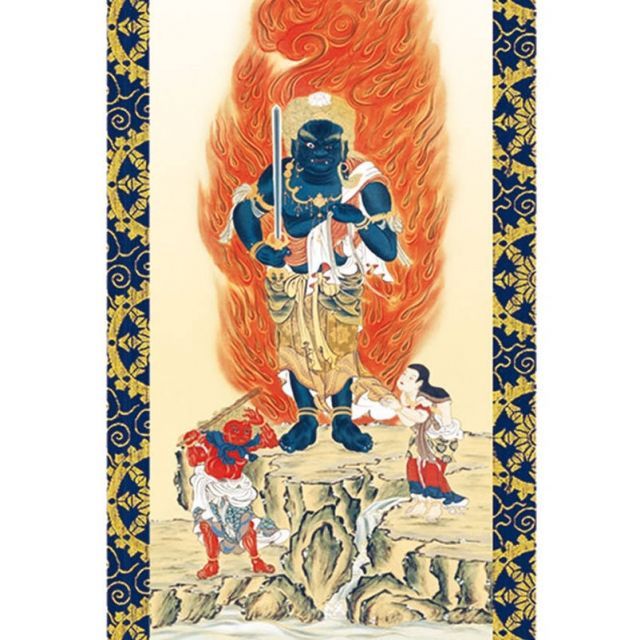 種類2：小サイズ 和風モダン掛 仏画 田村竹世 【不動明王