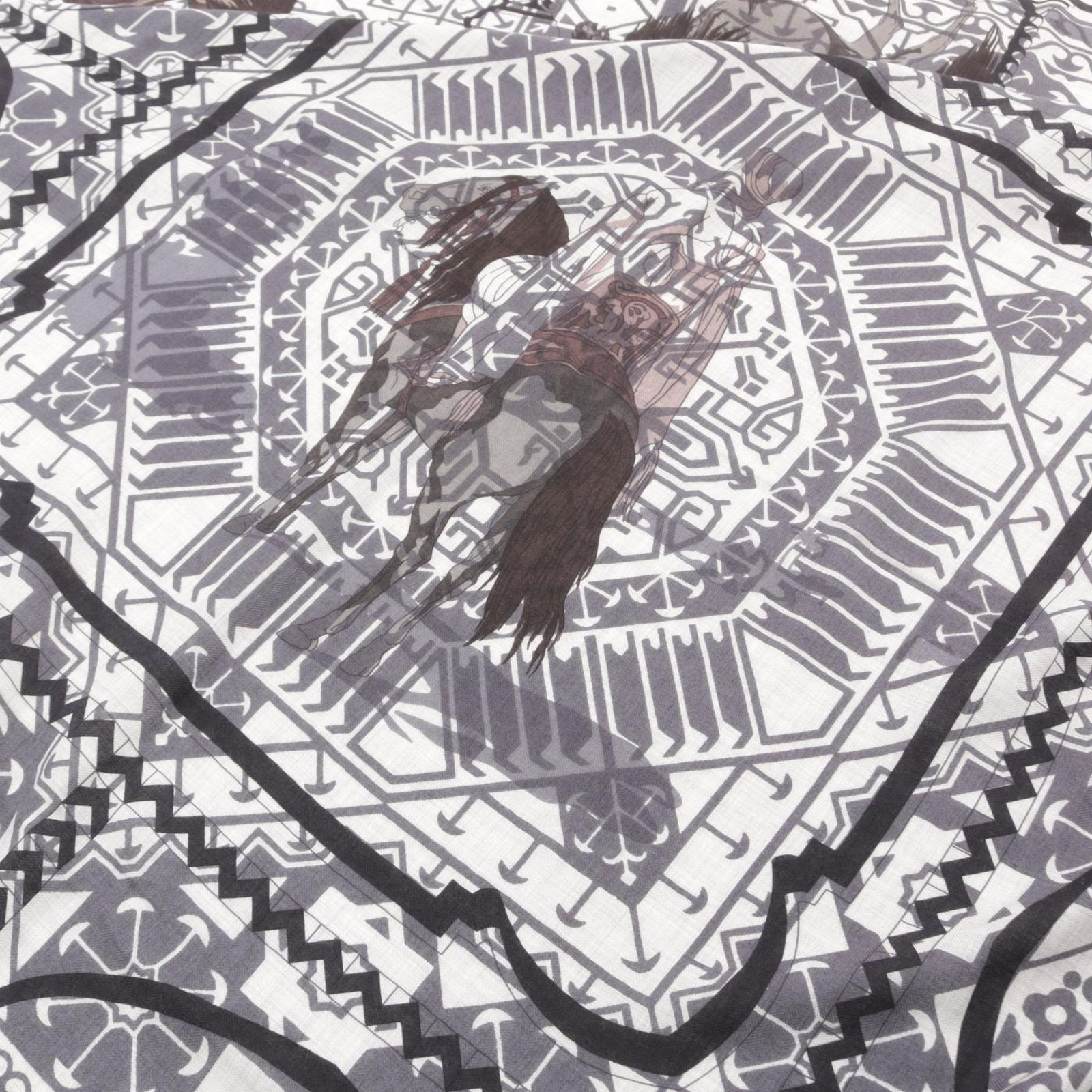 エルメス HERMES スカーフ カレジェアン カレ140 ブラック