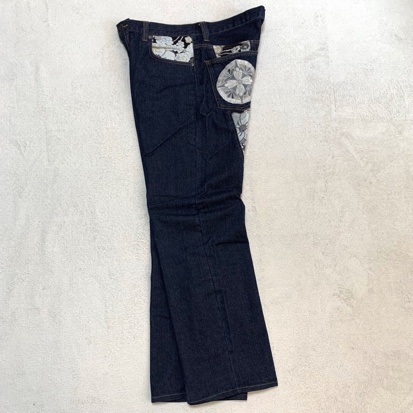 豊天商店 般若心経 デニムパンツ　L 豊天商店 ジーンズ デニム 豊天商店 般若心経 デニムパンツ L 2025年