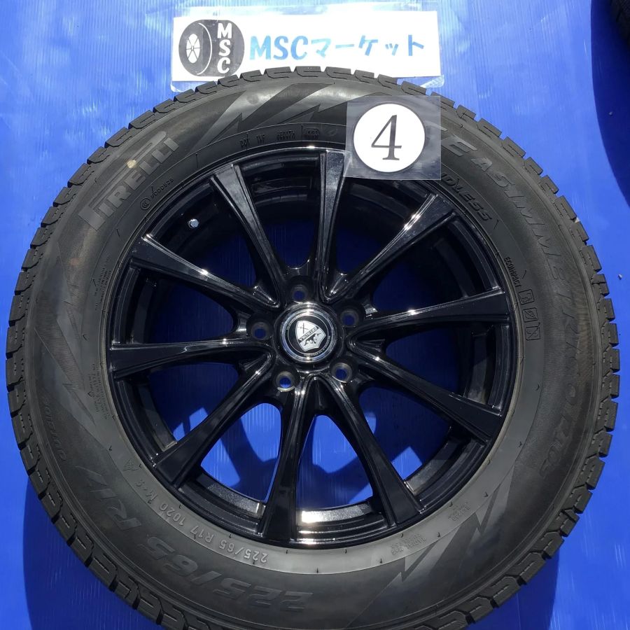 中古】ピレリ レアマイスター7.0J 5H+50 PCD 114.3 225/65R17 4本17 