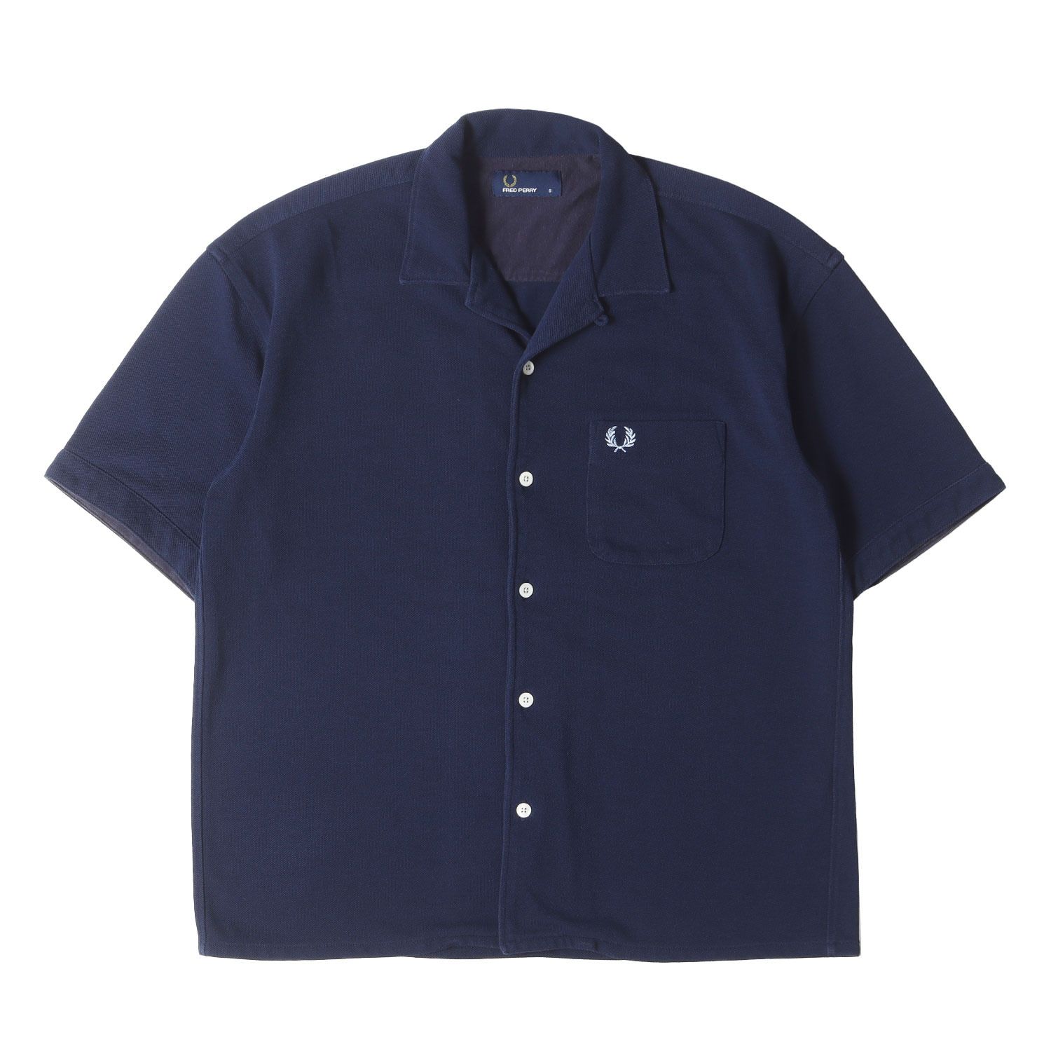 FRED PERRY フレッドペリー シャツ ネイビー 紺 サイズ:S | オープン 