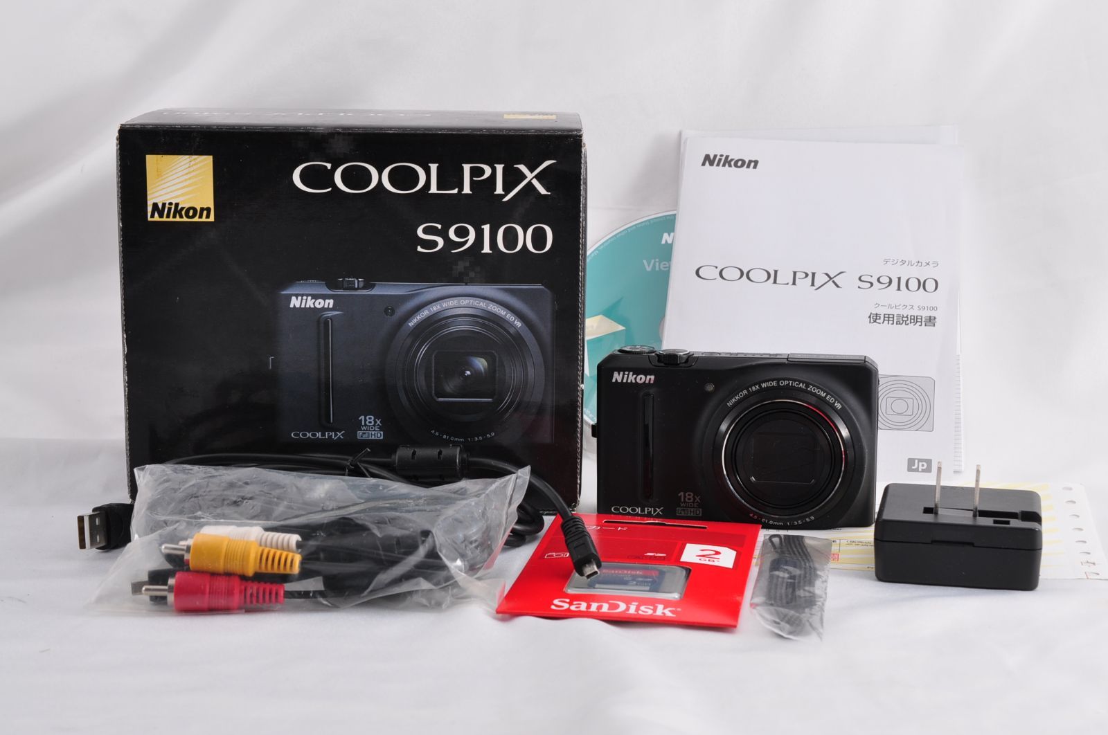 値下げ中★ 美品 Nikon COOLPIX S9100 付属品多数有り ニコン デジカメ　コンデジ　コンパクトデジカメ