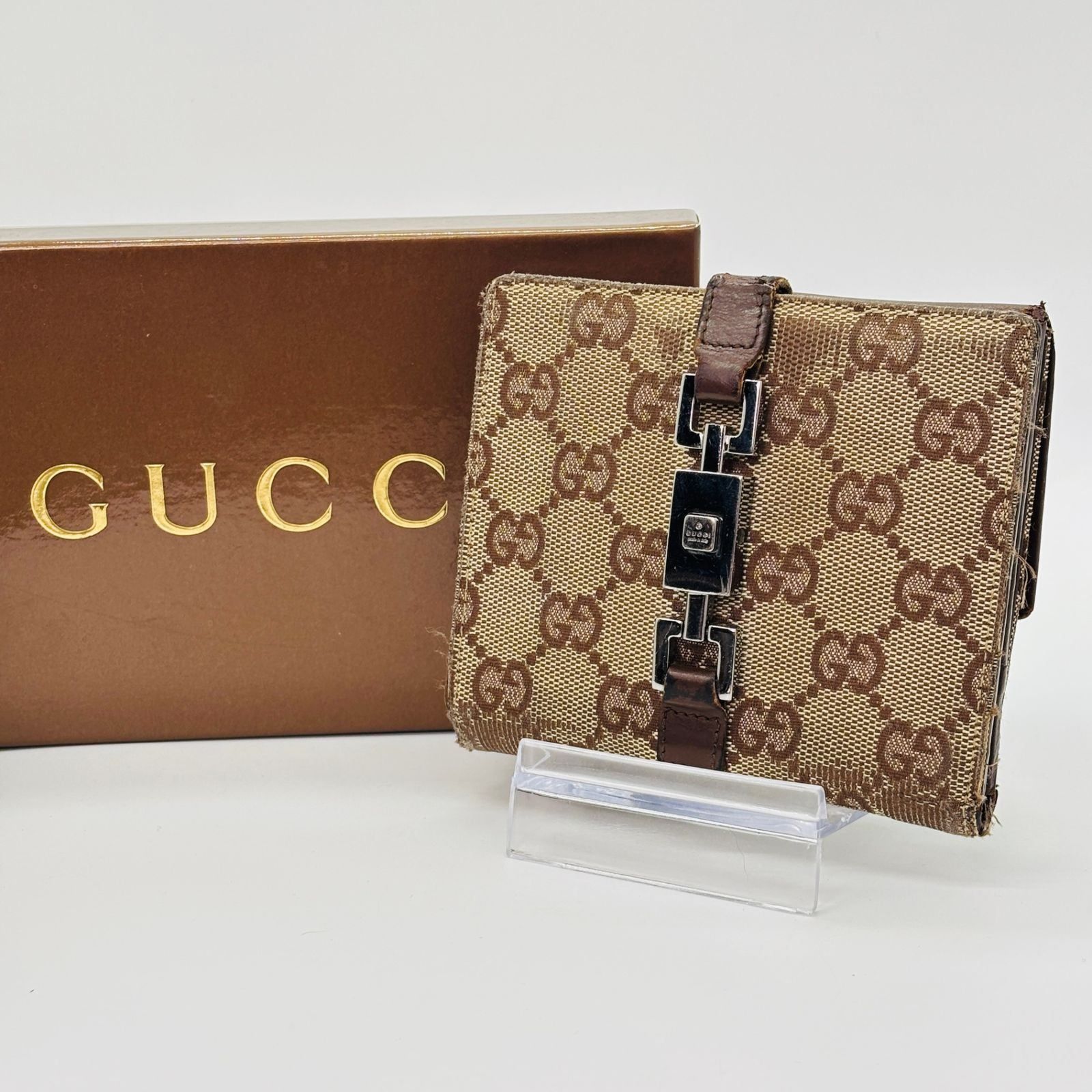 GUCCI グッチ 二つ折り財布 05474 ジャッキー シェリーライン GG