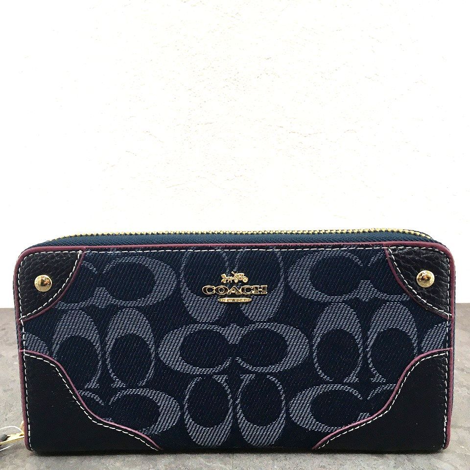 新品 COACH コーチ 長財布 デニム F53769 楽天市場】コーチ 長財布 COACH ラウンドファスナー