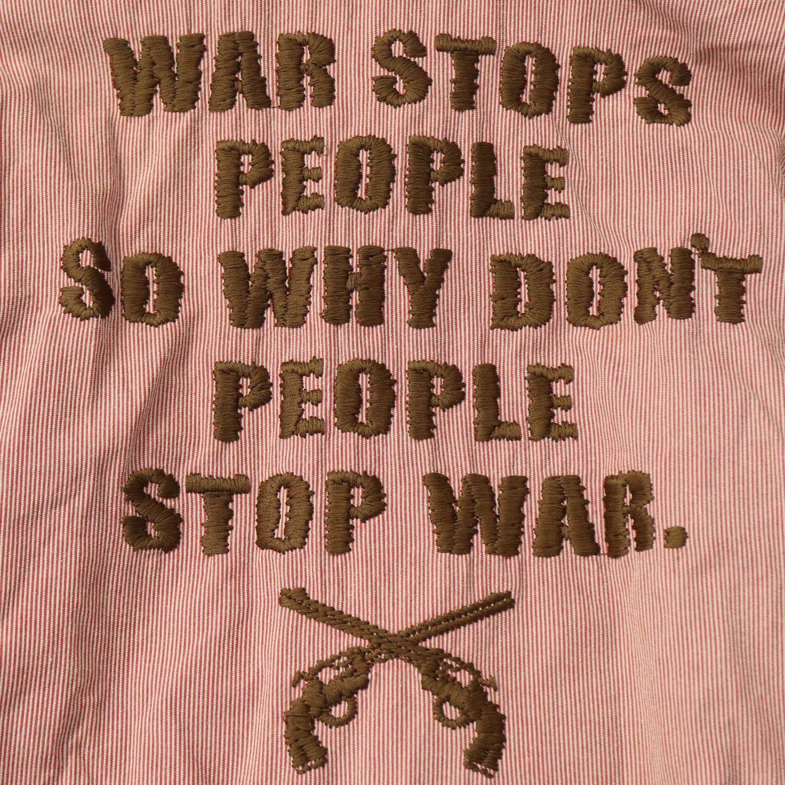 roar ロアー 二丁拳銃 クロスガン 刺繍☆ 通年 長袖 ストライプ