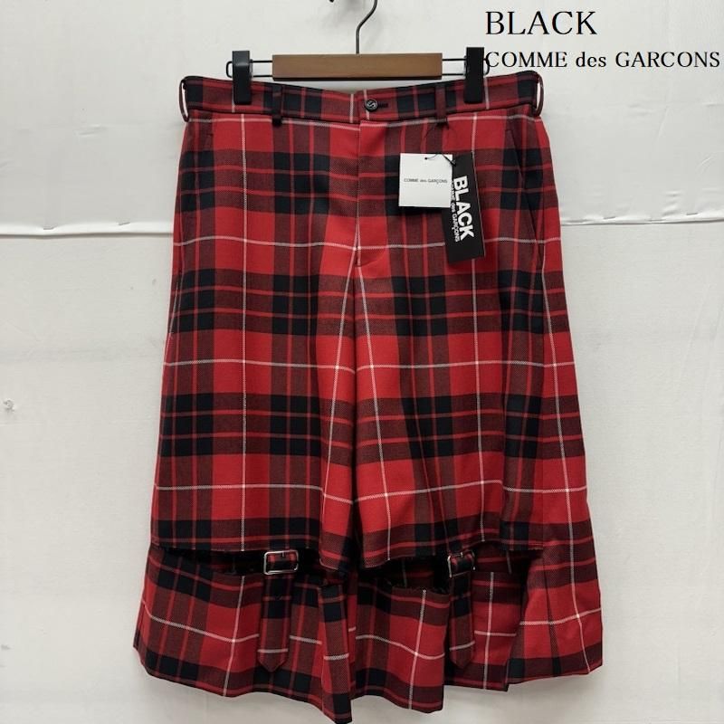 セール コムデギャルソン 異素材切り替えチェック柄ショートパンツ コムデギャルソンオム チェック ショートパンツ ハーフパンツ