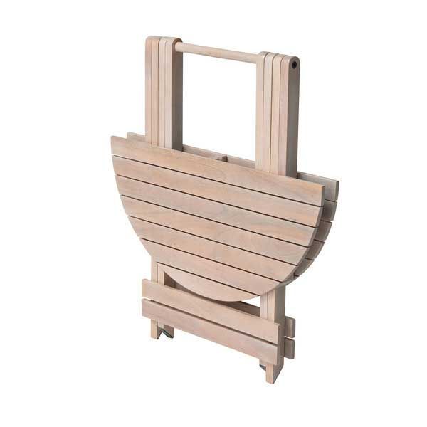 天然木 パイン の折りたたみ式ラウンドテーブル Ｌ φ60×H49cm フォールディング No.669 ホワイト MARWIL-DEMENAGEMENTS_CH