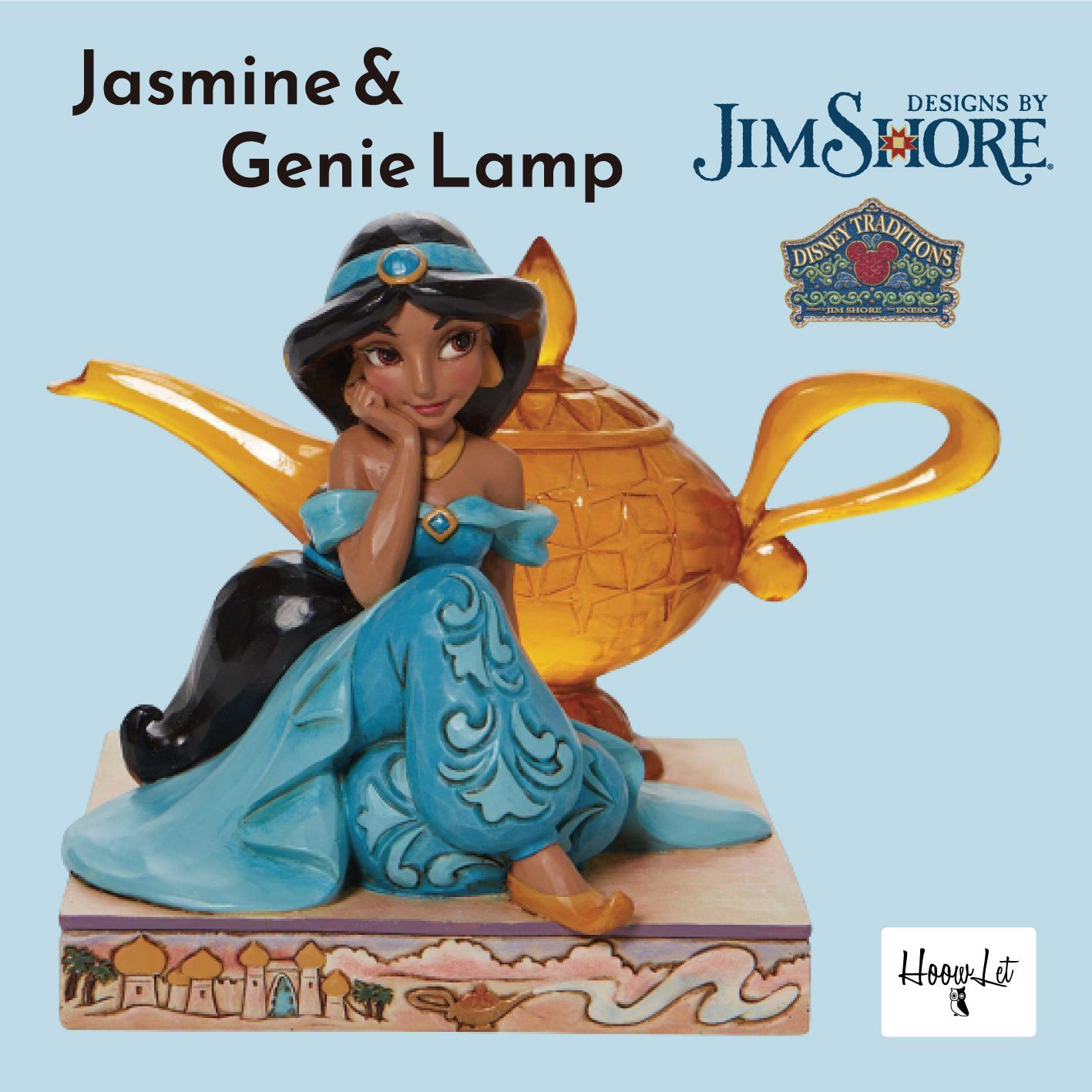 ジャスミン ジーニー ランプ ディズニー プリンセス ギフト プレゼント おしゃれ インテリア アラジン Jasmine & Genie Lamp  ジムショア ディズニー トラディションズ JIM SHORE 正規輸入品