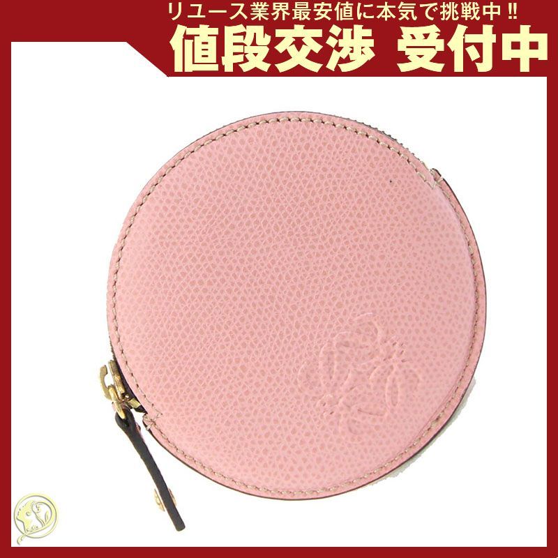 ロエベ コインケース アナグラム ピンク レザー