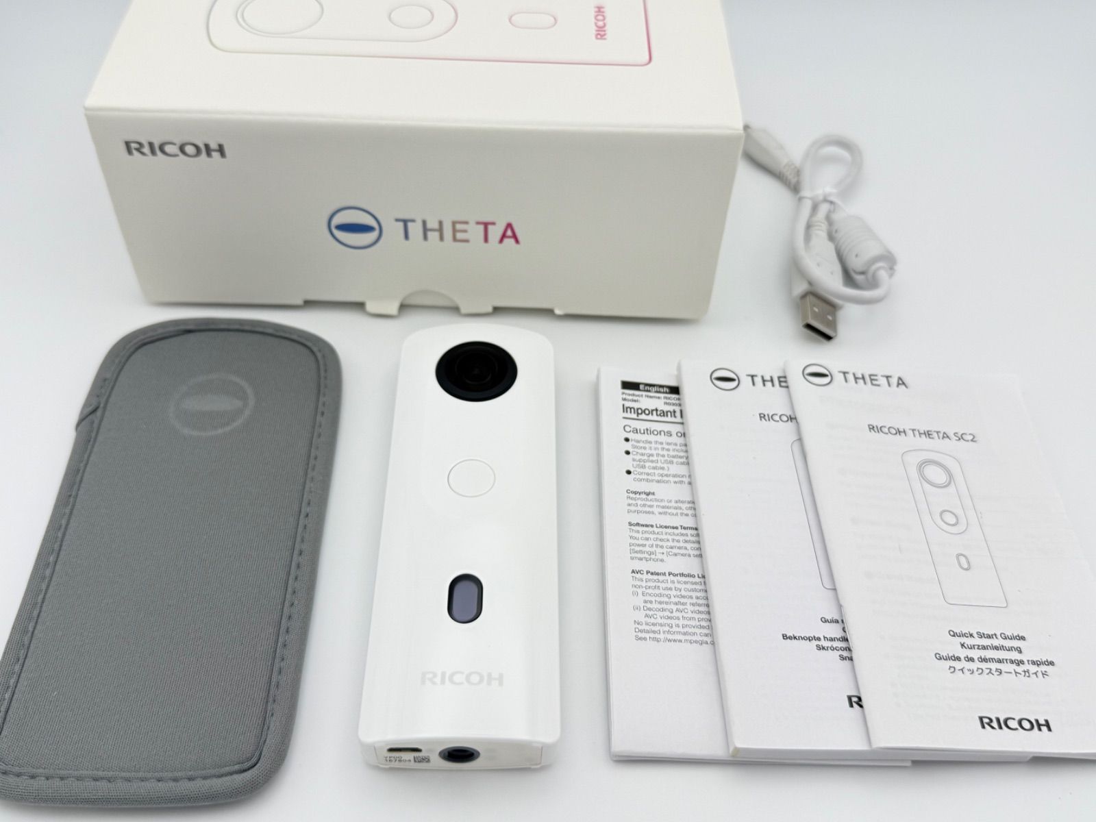 上 RICOH THETA SC2 ホワイト R03030 リコー シータ 360度カメラ
