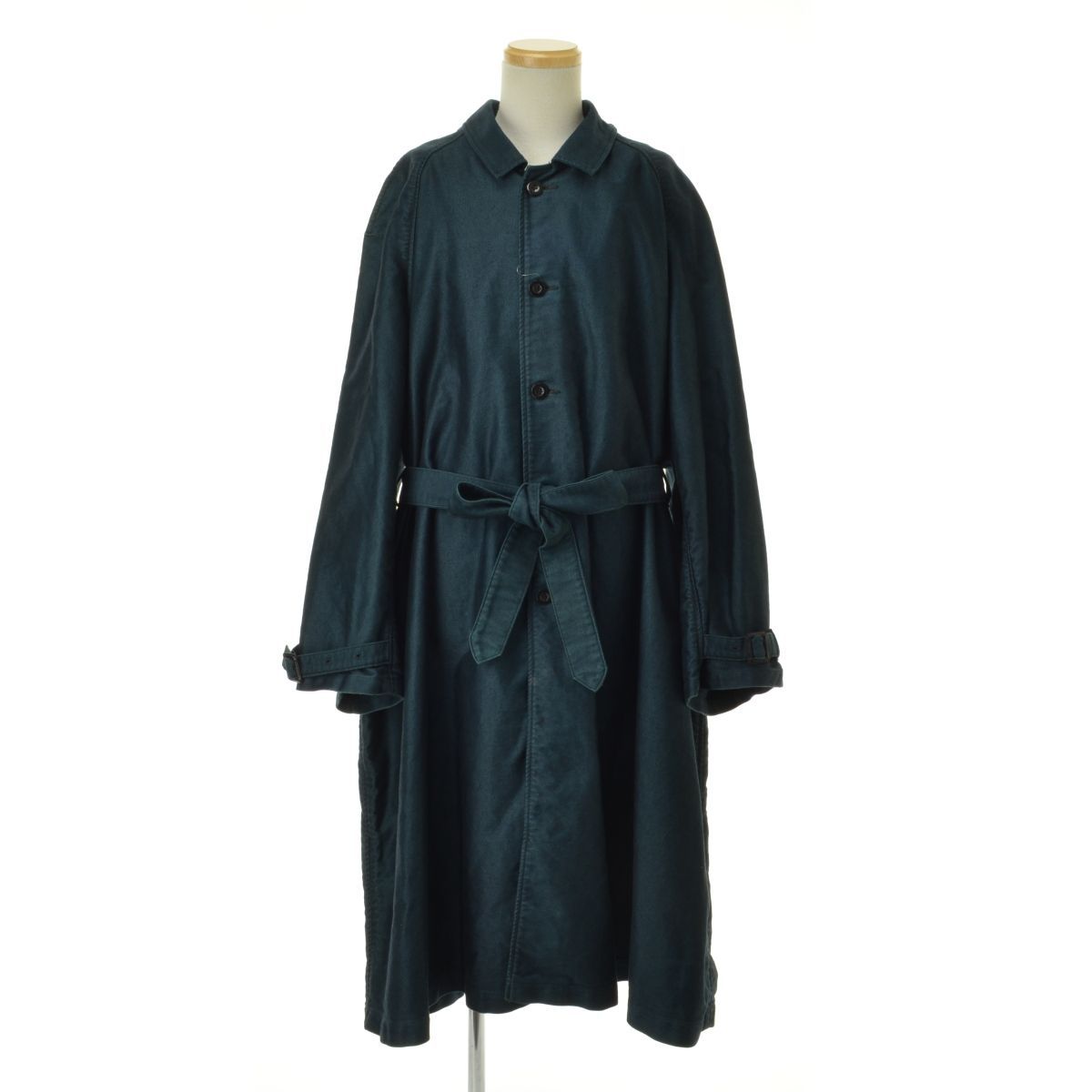 OUTIL MANTEAU UZESモールスキンブラックインディゴ　羊飼いコート OUTIL MANTEAU UZESモールスキンブラックインディゴ羊飼いコート