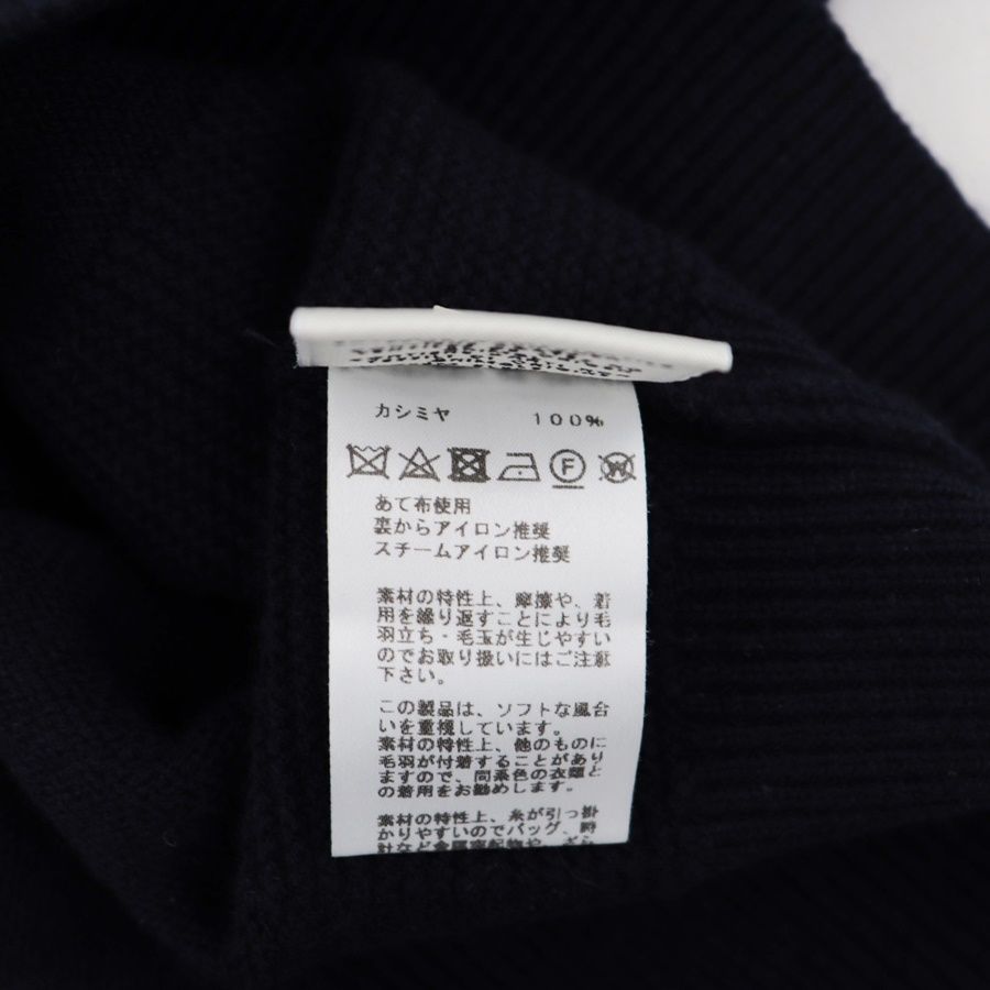 美品 エルメス カシミヤニットセーター レディース ネイビー 36