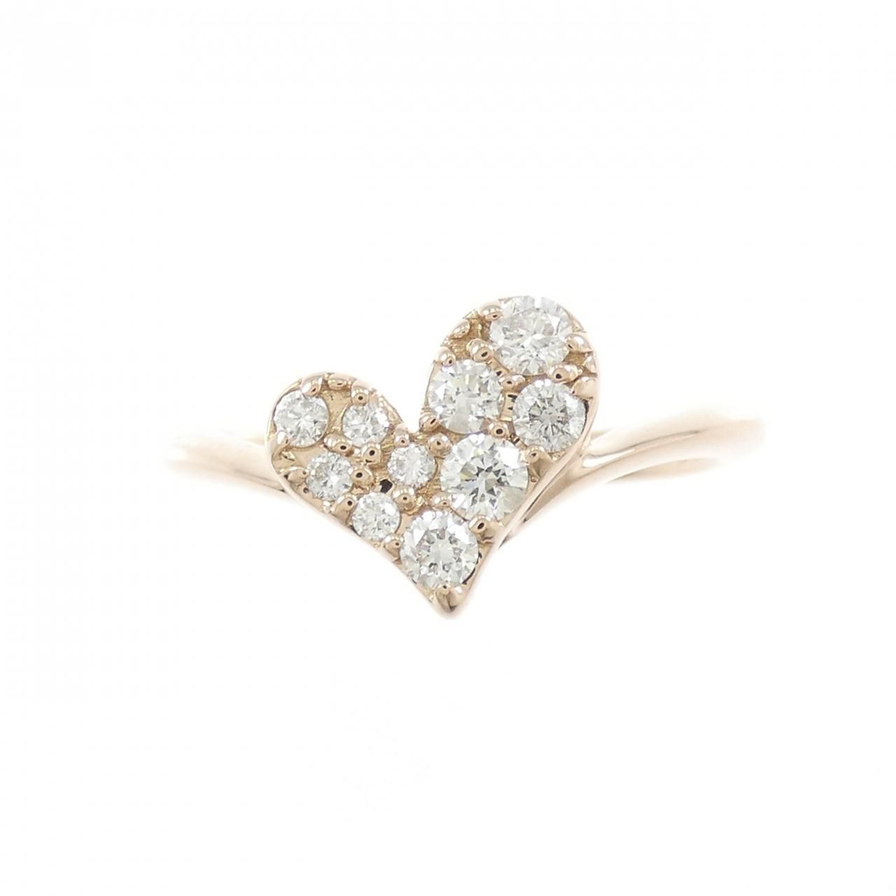 K18PG ハート ダイヤモンド リング 0.30CT - メルカリ