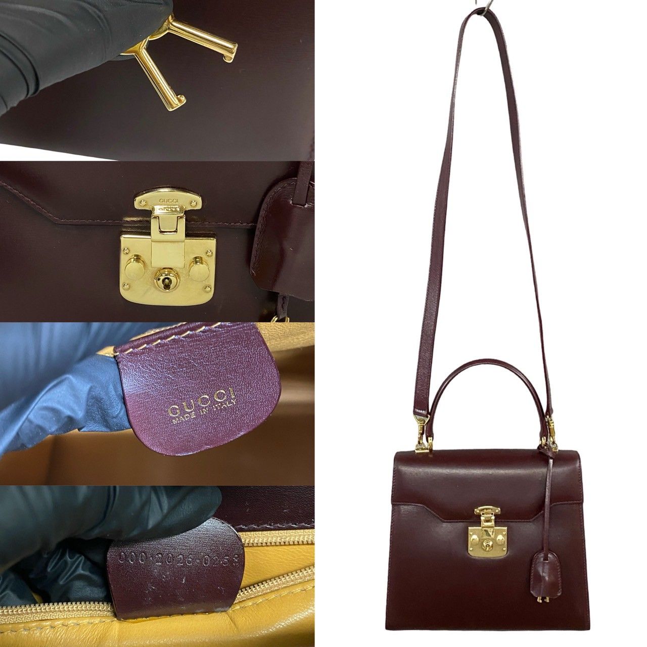 極 美品 GUCCI グッチ オールドグッチ ヴィンテージ レディロック GG