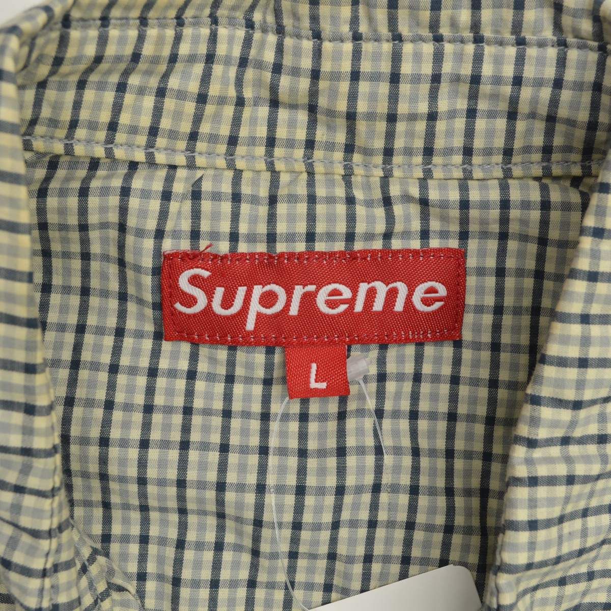 Supreme チェック柄 半袖シャツ Lサイズ　90s　初期タグ SUPREME】90s 初期 バックヨークチェック半袖シャツ - メルカリ