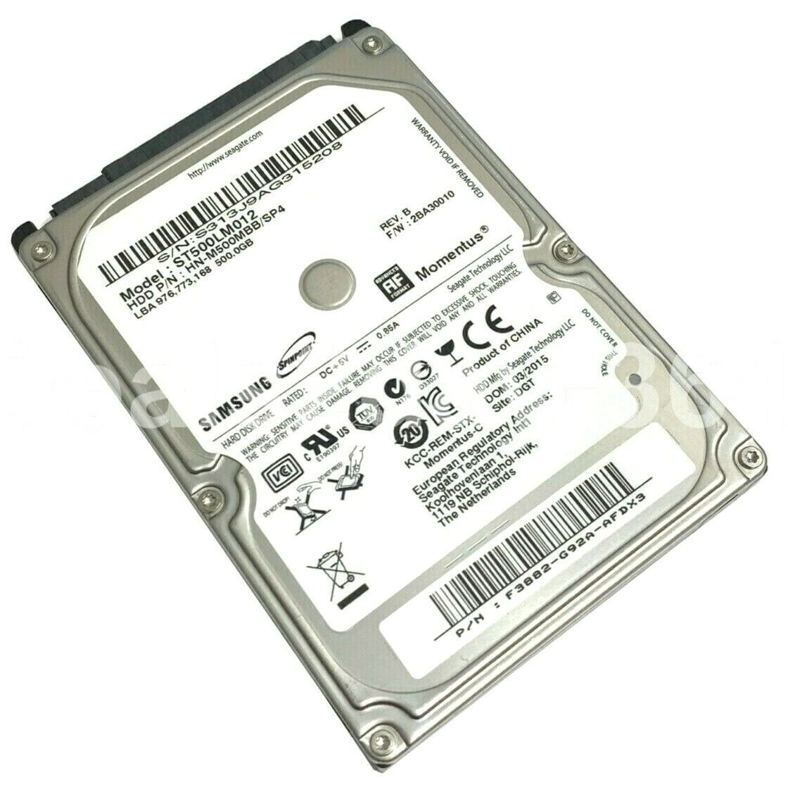 SAMSUNG ST500LM012 500GB 5.4K 6G 8MB 2.5in SATA Drive  Laptops PS4 XBOX  S