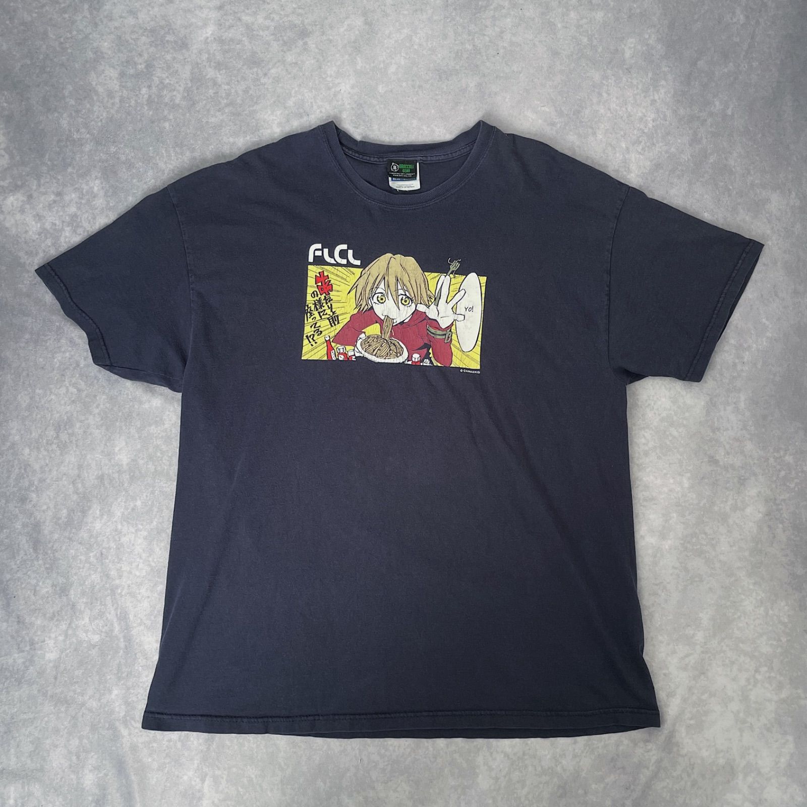 フリクリ Tシャツ 黒 FLCL アニメT オフィシャル フリクリ Tシャツ XLサイズ 黒 アニメTシャツ カンチ FLCL