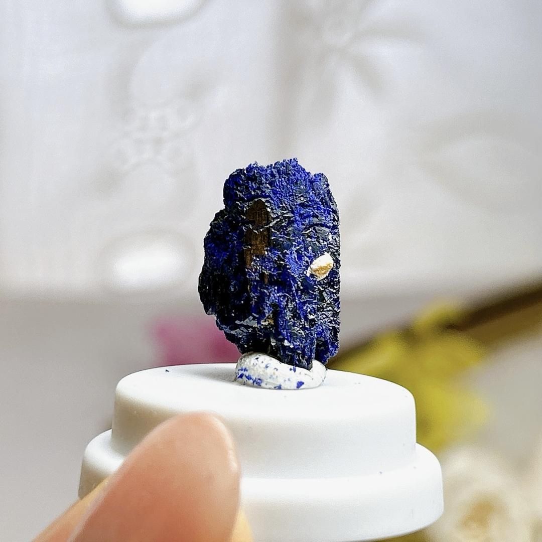 【E7039】アジュライト＊＊藍銅鉱＊岩絵の具＊Azurite＊パワーストーン＊天然石＊クリスタルワールド