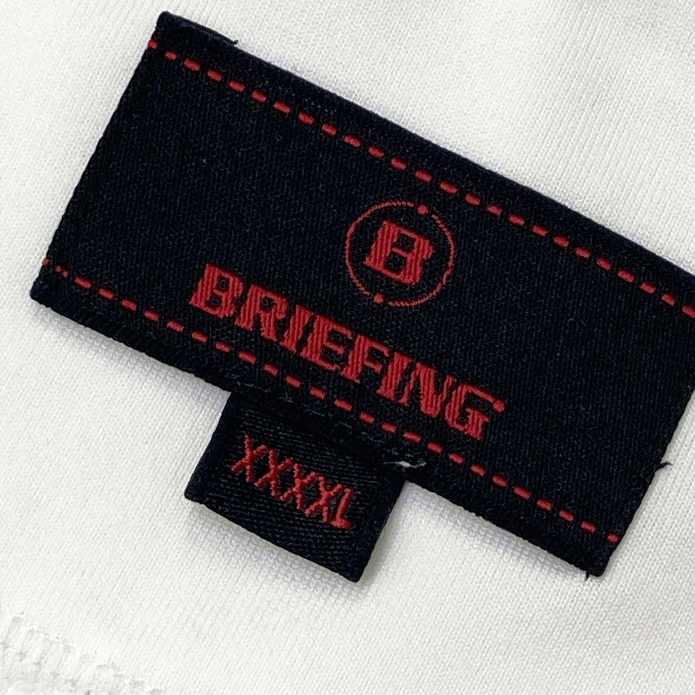 サイズ：4XL BRIEFING GOLF ブリーフィング 2023年 半袖モックネックTシャツ  ホワイト系 [240101476321] ゴルフウェア メンズ ストスト サイズ：4XL BRIEFING GOLF ブリーフィング 2023年 半袖モック