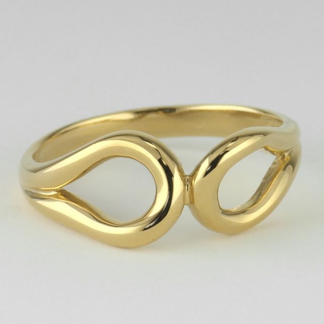 k18 ♾️インフィニティ　地金リング リング k18 インフィニティ ∞ 無限 地金リング 八の字 8の字 シンプル