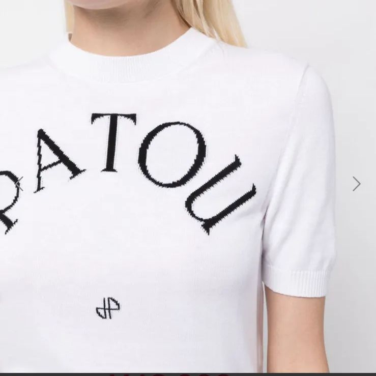 PATOU パトゥ コットンブレンド ジャカードニット サマーニット
