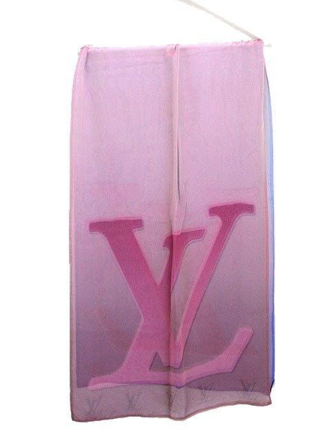 Louis Vuitton シルク スカーフ ピンク LOUIS VUITTON スカーフ ピンク シルク バンドー モノグラム