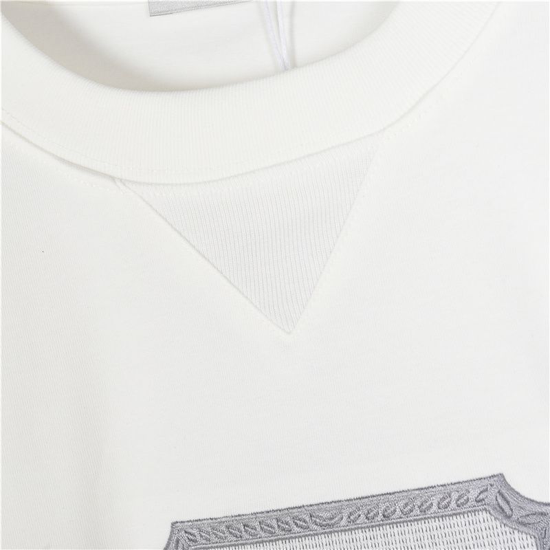 【25SS新作】DIOR クチュール刺繍ロゴTシャツ 白 メンズ 今日特価】Dior / ディオール 25ss 刺繍シルバーロゴ T シャツ