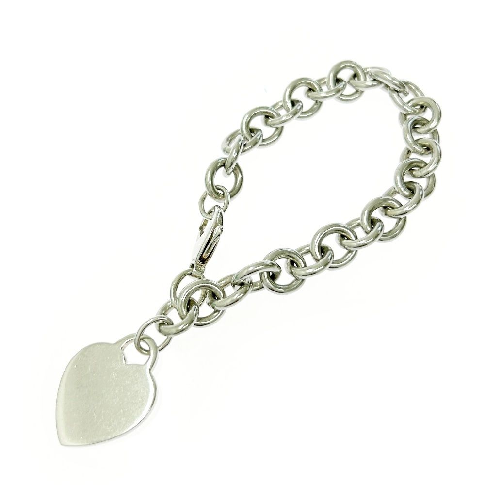 箱付き】 TIFFANY&Co. ティファニー シルバー ハートタグ ブレスレット