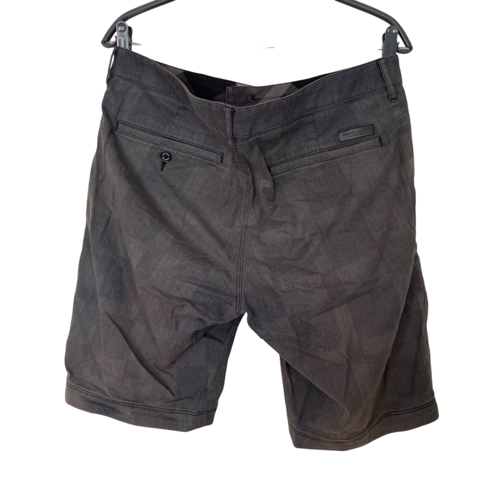 【美品】ブラックレーベルクレストブリッジ　ハーフパンツ　M ブラック　チェック z1391 BLACK LABEL CRESTBRIDGE ブラックレーベル クレストブリッジ