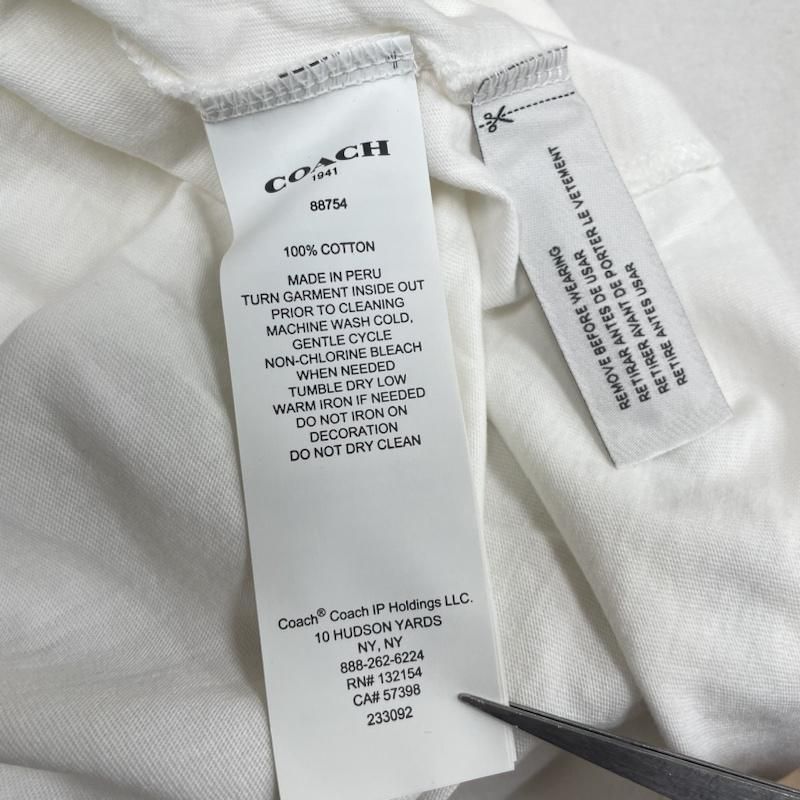 COACH 馬車プリント Tシャツ COACH コーチ Tシャツ 半袖 半袖 Tシャツ 馬車 ロゴ プリント