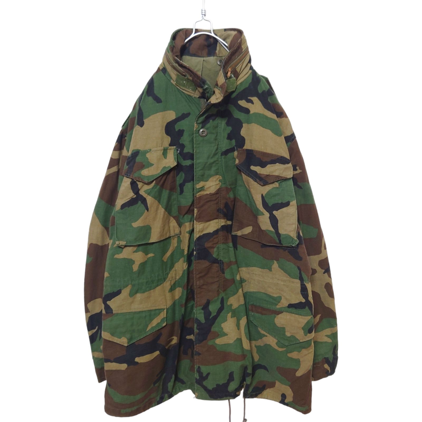 US ARMY】83年納入 M-65 3rd ウッドランドカモ フィールドジャケット S 