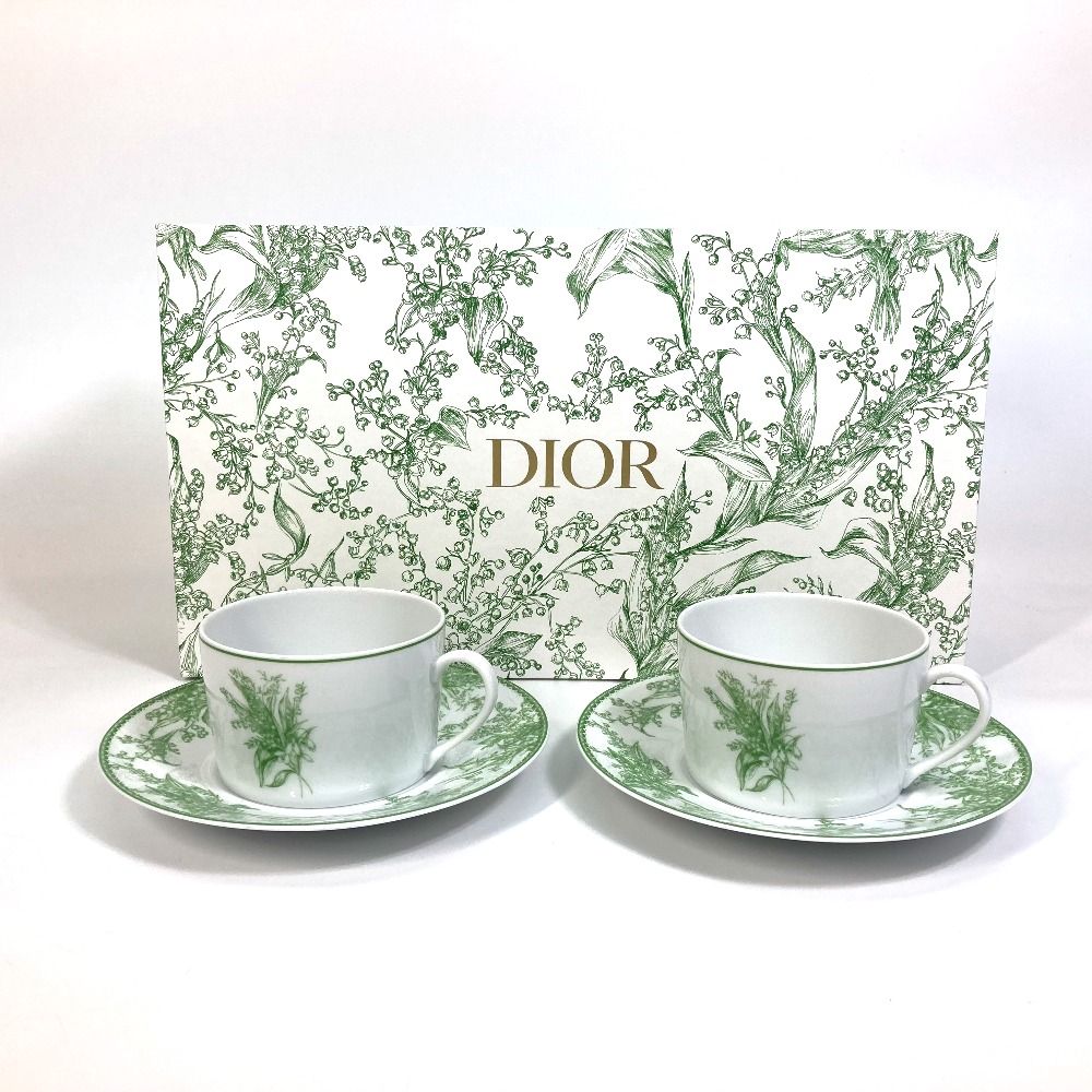 ディオール Dior モーニングカップ ソーサー ペアセット 食器 コップ