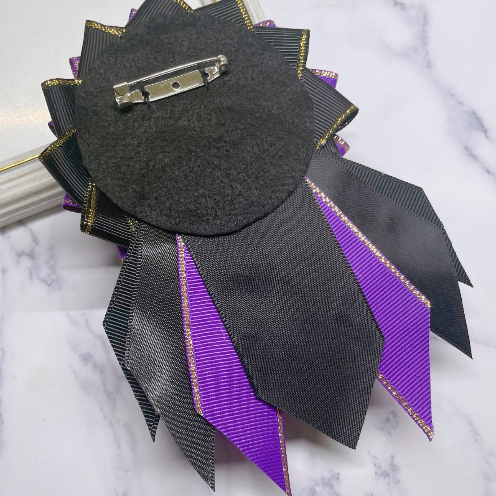 ロゼット 痛ロゼット ハンドメイド purple-465 - メルカリ