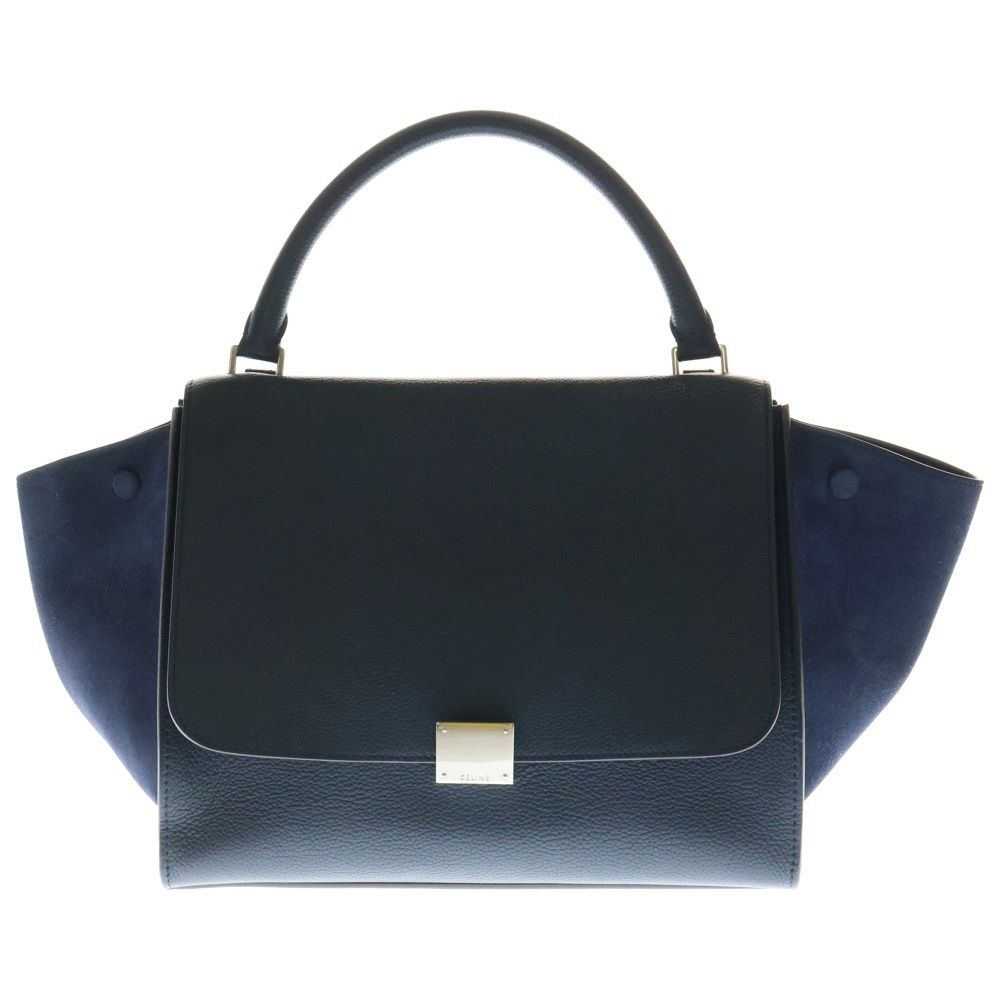 CELINE トラペーズ 2way レザー キャンバス 金具 ショルダーバッグ CELINE トラペーズ 2way レザー キャンバス 金具 ショルダー