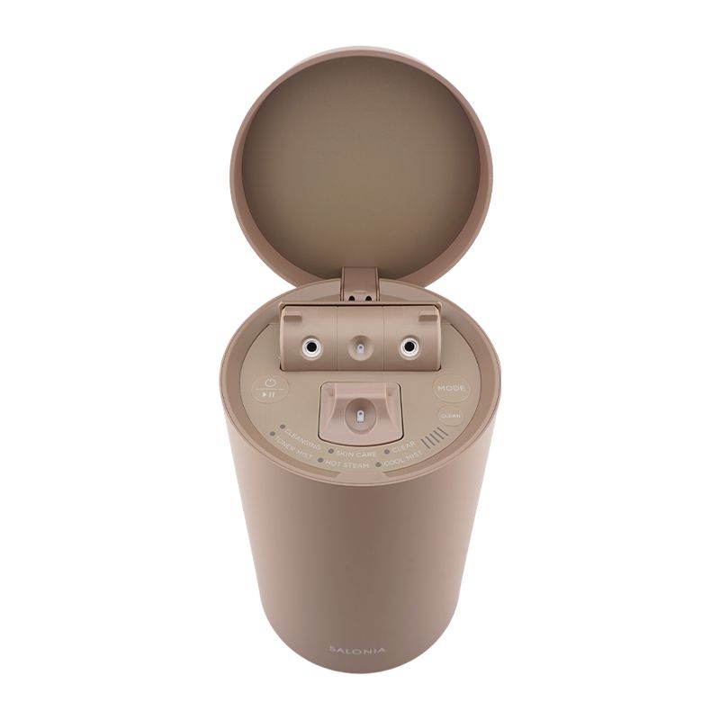 SALONIA サロニア ピュアブライトスチーマー ベージュ クレンジング スキンケア 化粧水ミスト 温スチーム 冷ミスト 宅急便